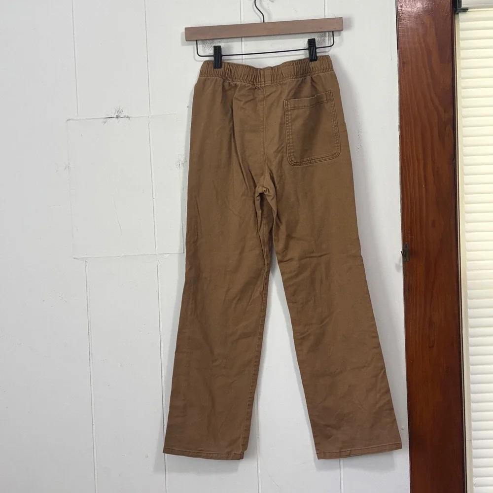 Old Navy‎ Boys XL 14-16 Brown Straight Built-In Flex Elastic Waist Pull On Pants